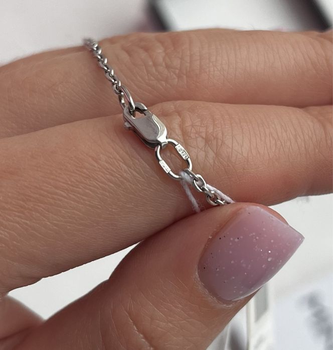 Ланцюжок цепочка із білого золота якірне плетіння