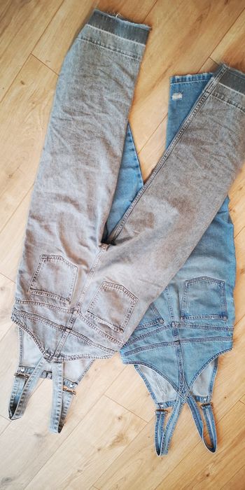 Calças jardineira ganga 11/12 anos