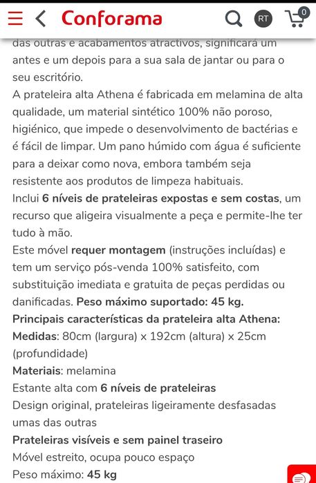 Pack 3 estantes Athena em carvalho  - conforama