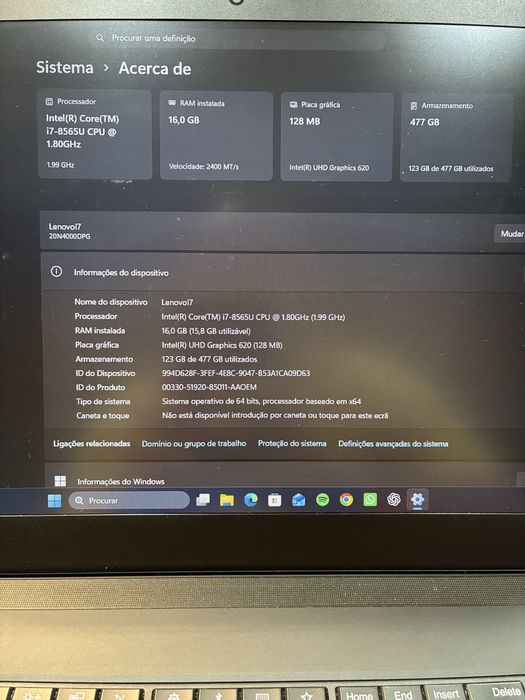 Portatil Lenovo i7