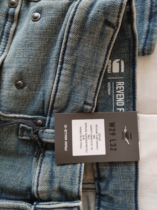 Calças G-Star RAW Revend Skinny 29W/32L Novas!