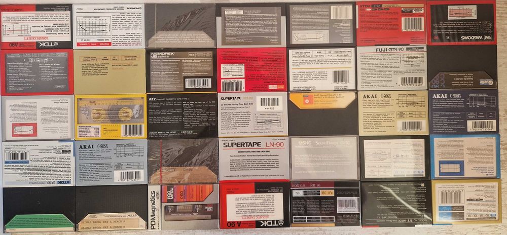 Аудиокассеты 70х-90х годов НОВЫЕ Maxell, Sony, TDK, BASF AKAI и прочие