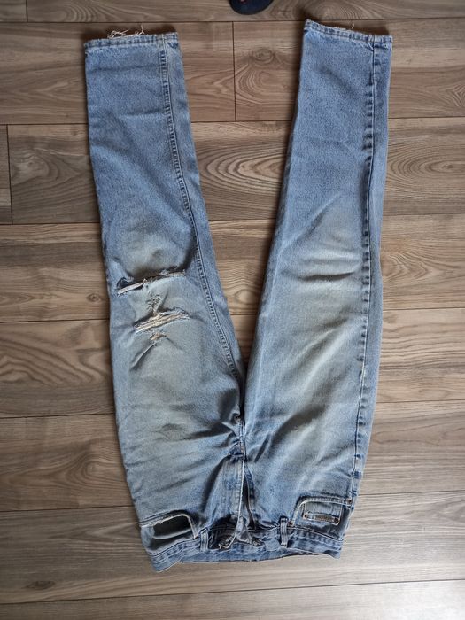 CALVIN KLEIN 38/40 M/L oryginalne jeansy USA dziury wysoki stan 80 pa
