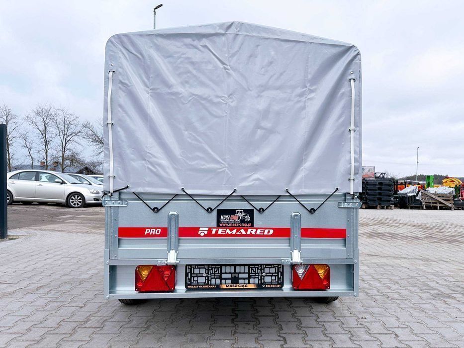 Przyczepa z plandeką i stelażem 80cm - 264x126 cm - TEMARED PRO 2612/2 nowa przyczepka samochodowa lekka