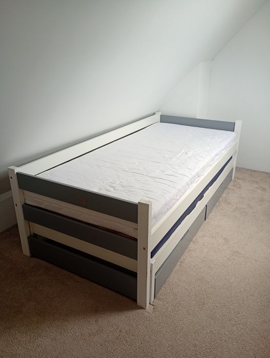 Łózko 2x 80 podwójne składane dwie szuflady