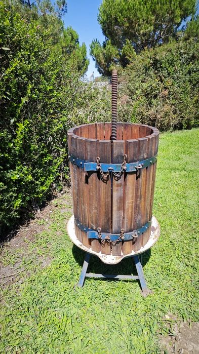 Prensa de uvas operacional