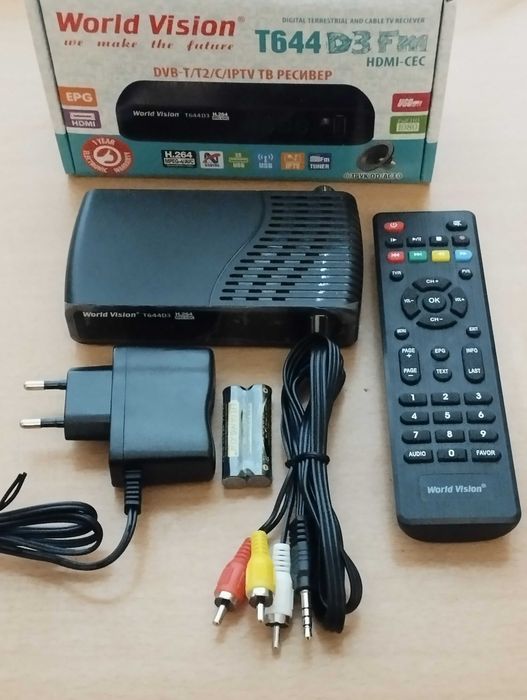 Цифровая приставка Т2 тюнер WorldVision T644 Д3  YouTube+Megogo+IPTV