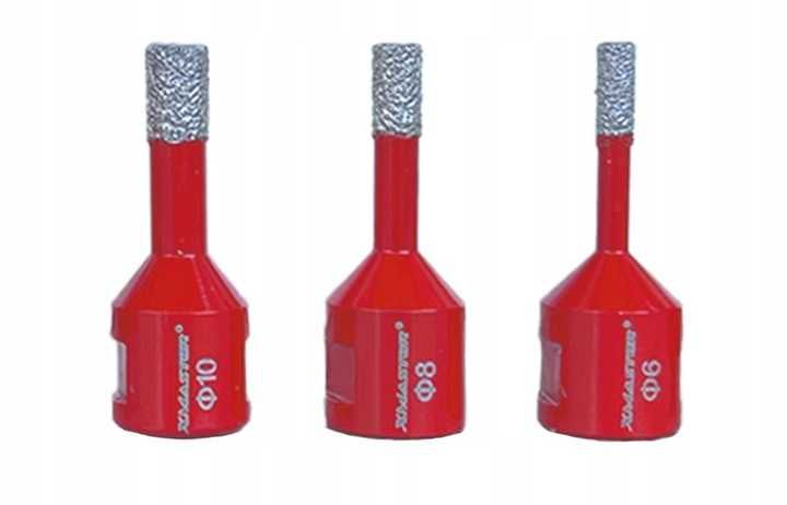 Zestaw otwornic diamentowych do gresu płytek kamienia M14 adapter