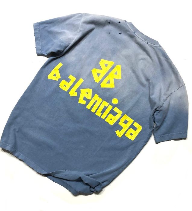 Koszulka męska Balenciaga Blue jeans