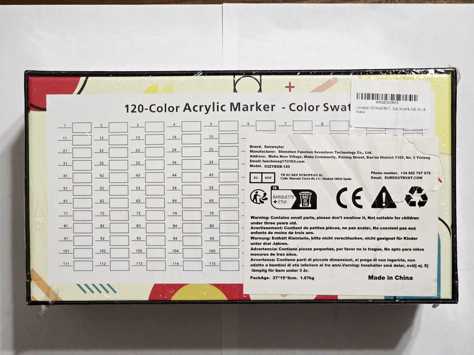 Маркер пензлик  акриловий 120 шт
