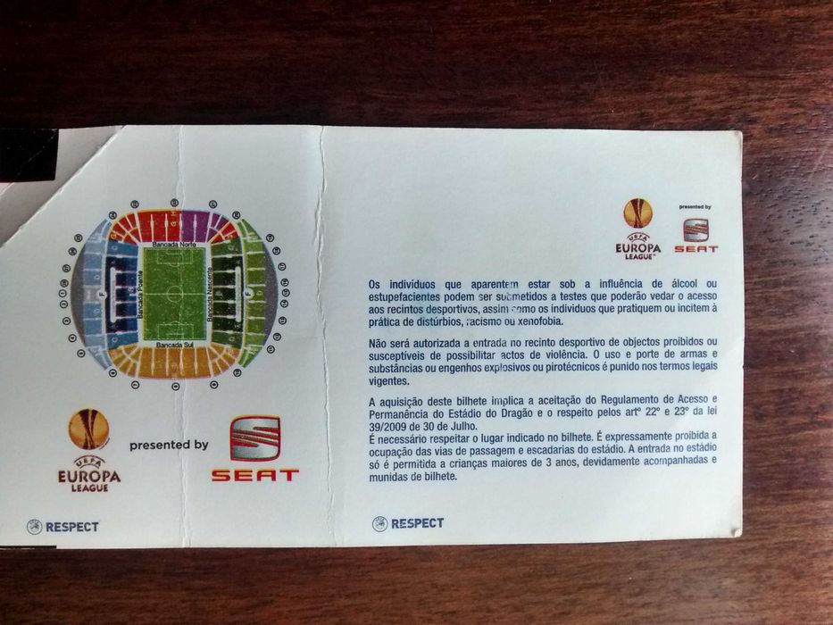 Bilhete da Liga Europa - FC Porto vs Sevilla FC