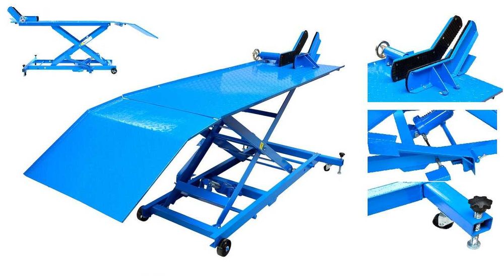 Platformowy podnośnik motocyklowy PLATFORMA 450kg motor