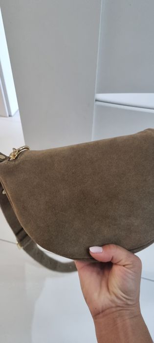 Torebka beżowa skóra naturalna