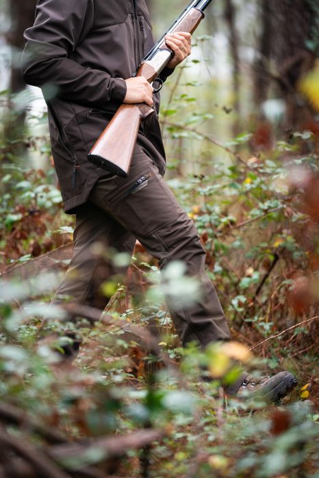 Calças de Caça RENFORT Castanho tempo seco500