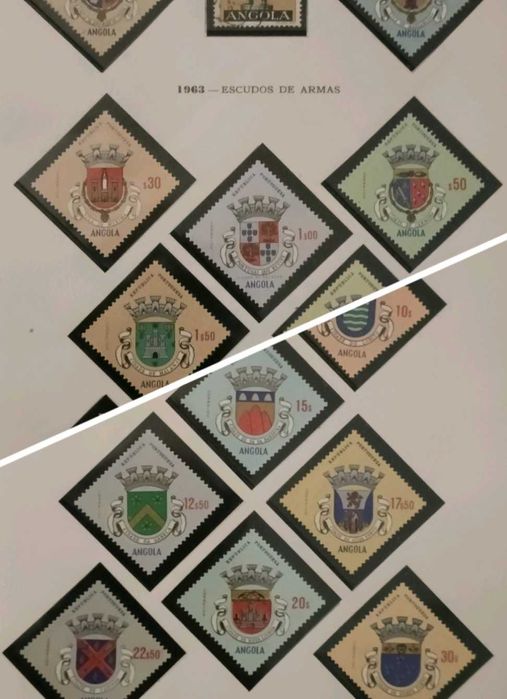Album de selos de Angola desde o Século XIX