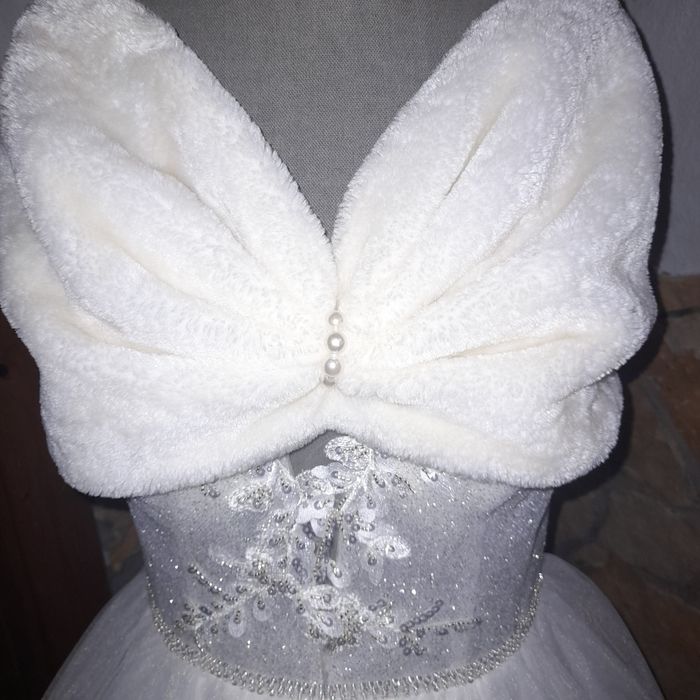 Vestido noiva c/saiote e poncho