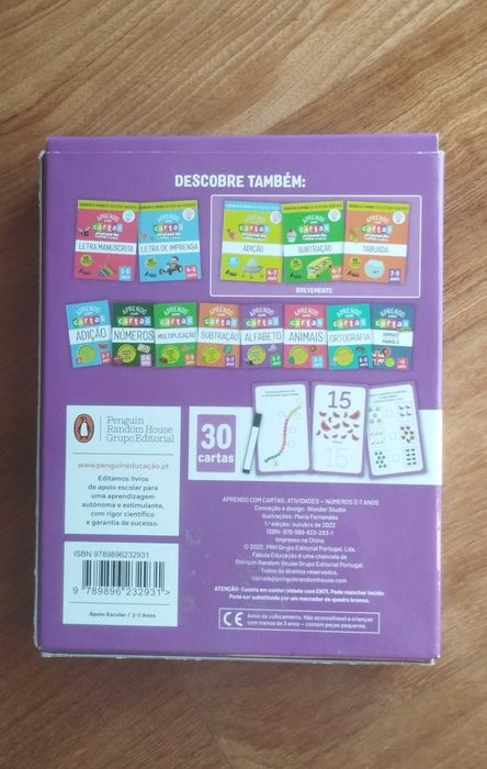 Aprendo com Cartas - atividades: Números (3-7 anos)