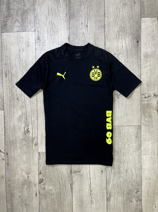 Puma BVB09 футболка M размер футбольная черная с принтом