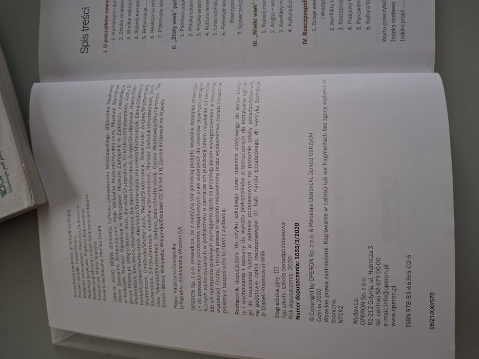 Podręcznik Historia 2 Operon cześć 1 i 2