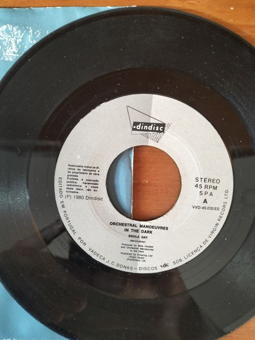 Disco de vinil single Orchestral Manouevres in the Dark - Enola Gay'