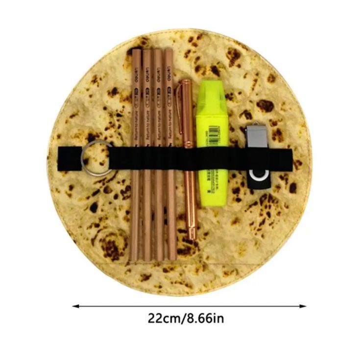 Пенал чехол для ручек, карандашей, кисточек и т.д. В виде блина,лаваша