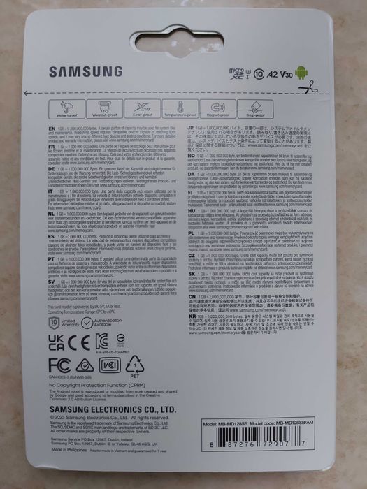 128 micro SD Samsung PRO PLUS 4K UHD microSD карта пам'яті + кардрідер