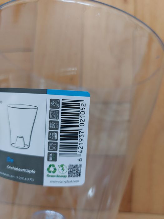 Doniczka osłonka storczyk orchidea przeźroczysta
