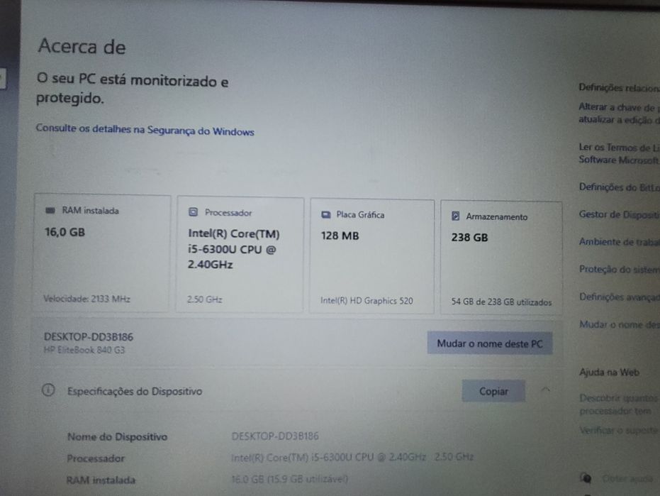 Portátil HP Elitebook 840 G3