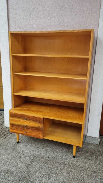 Biblioteczka Highboard Witryna Design PRL Lata 70 Czechosłowacja