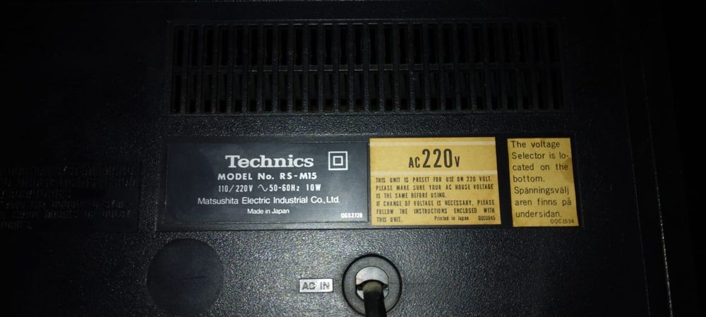 Technics RS - M15 Stereo Cassette Deck
