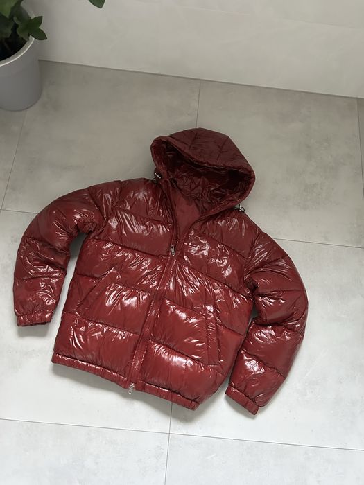 Shiny Red Puffer Coat Japan style