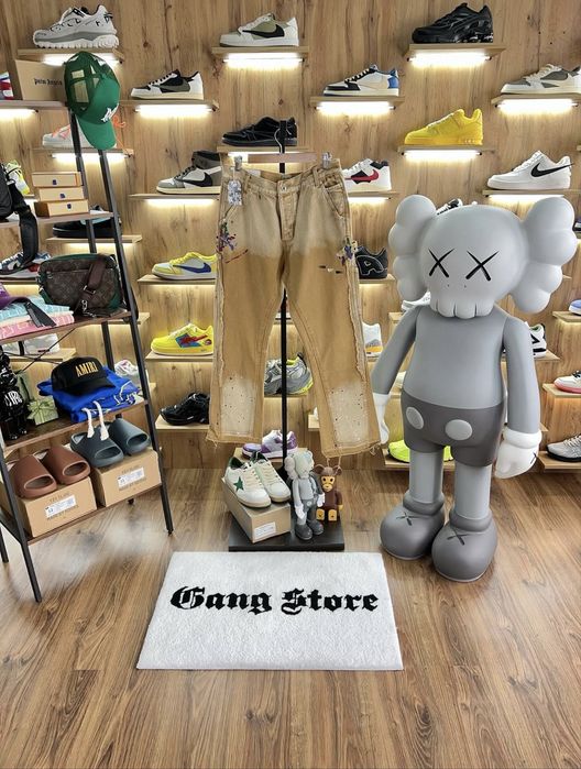 Джинси GALLERY DEPT paint Logo Beige