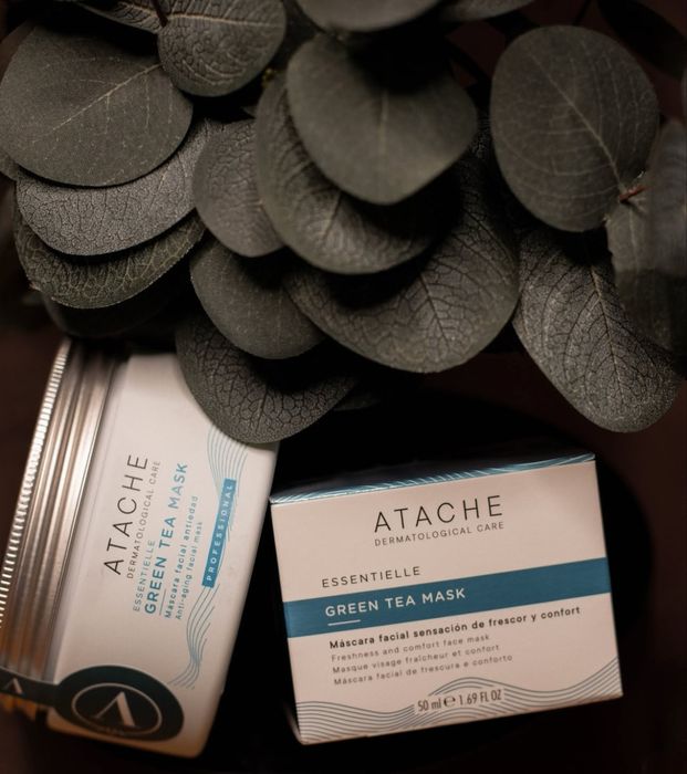 Відновлююча заспокійлива маска із зеленим чаєм Atache mask green tea