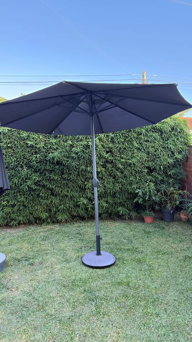 Guarda-Sol + Base c/ Rodinhas 290cm