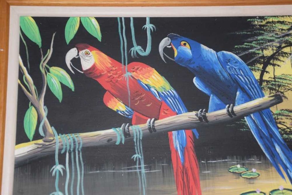Quadro pintado pelos índios da Amazónia brasileira (assinado pelo autor)
