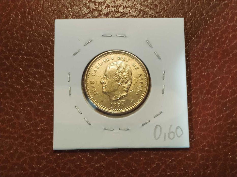 Espanha - moeda de 100 pesetas de 1999 Ano Int. das pessoas idosas