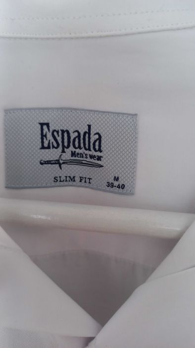 Biała koszula męska Espada Slim Fit M 39-40 elegancka wizytowa