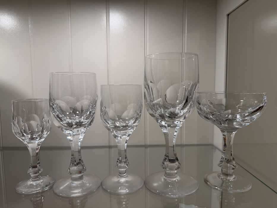 Conjunto completo de copos em cristal europeu – 60 peças