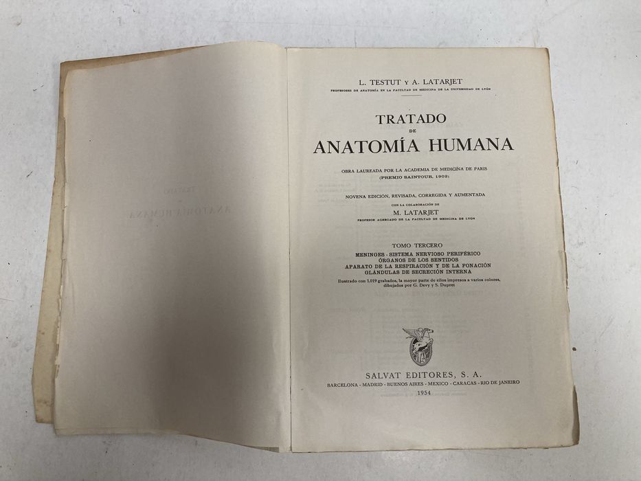 2 Livros antigos Tratado de Anatomia Humana, L. Testut