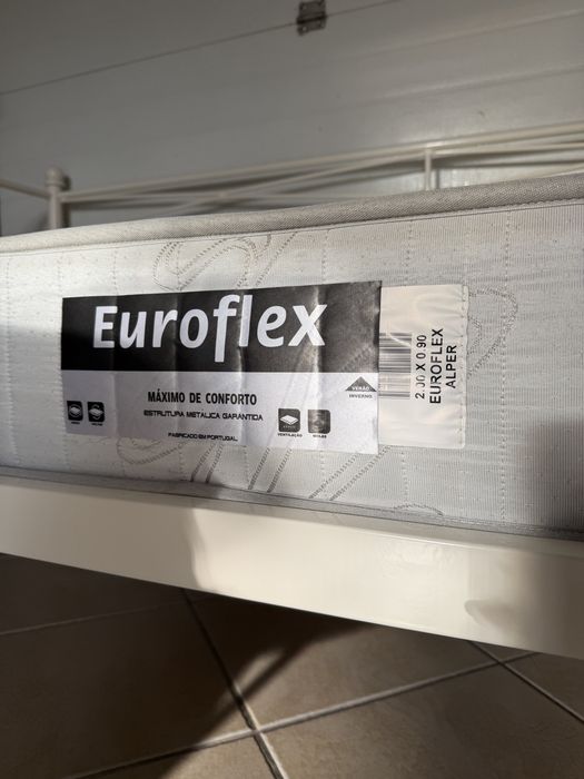 Cama de solteiro + colchao JOM euroflex maximo conforto
