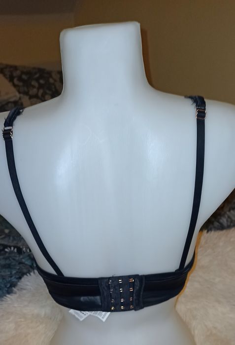 Biustonosz  gorset  Hunkemöller XS koronkowy czarny z metką