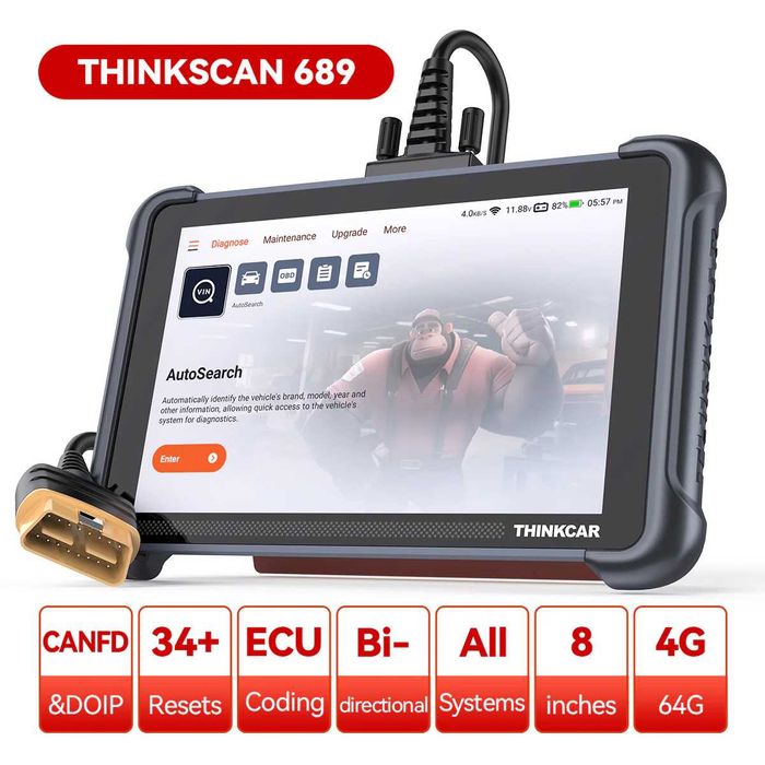 ThinkCar ThinkScan 689 Máquina Diagnóstico OBD + 35 Funções (NOVO)