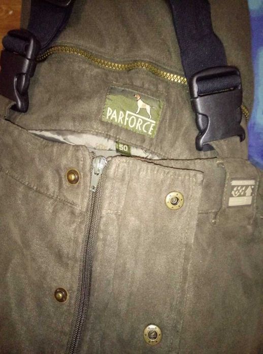 Штаны мембранныетеплющие Parforce (Германия) с подтяжками, охота.