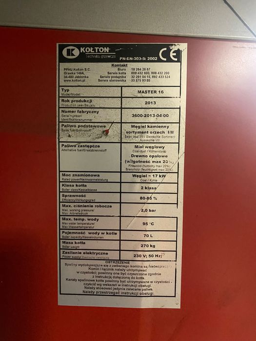 Części do pieca kotła c.o