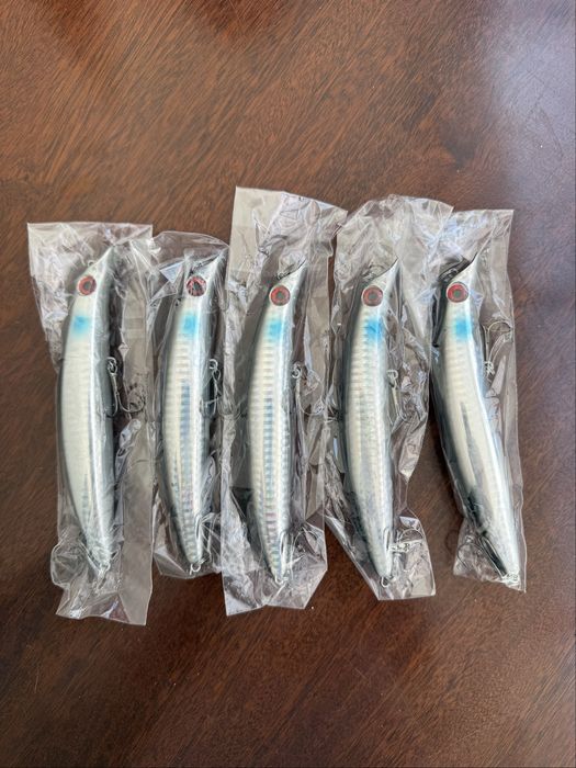 Minnows Prata/Azul 3D – Novos e Selados