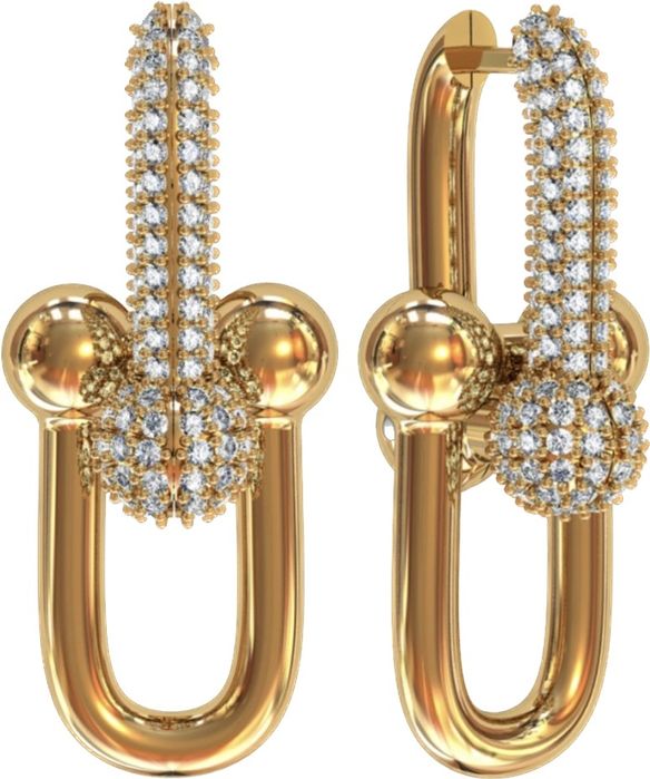 1.18 ct E / VVS Excellent натуральные бриллианты, золотые серьги.