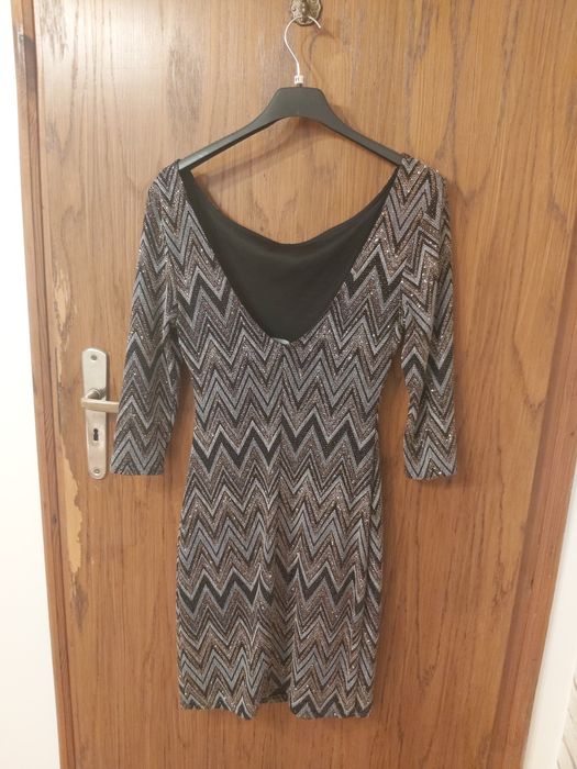 Błyszcząca sukienka sylwestrowa na sylwestra new look xs 34