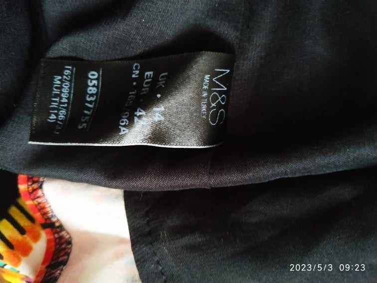 Kolorowa sukienka Per Una Marks&Spencer 42 XL