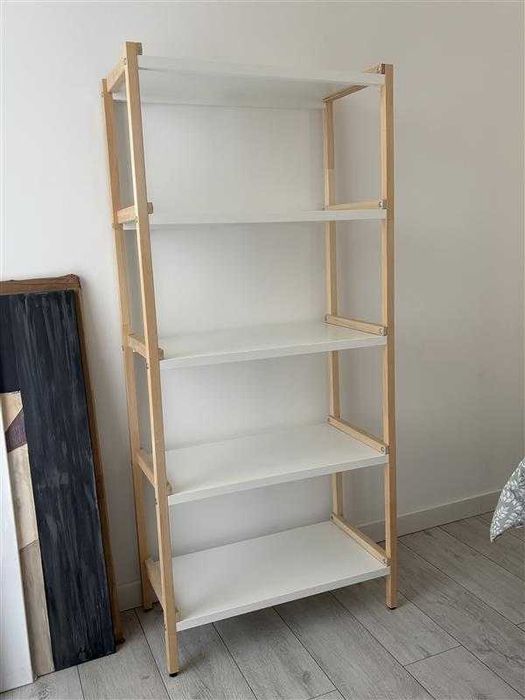 Regał Ikea drewno + metal stan bardzo dobry