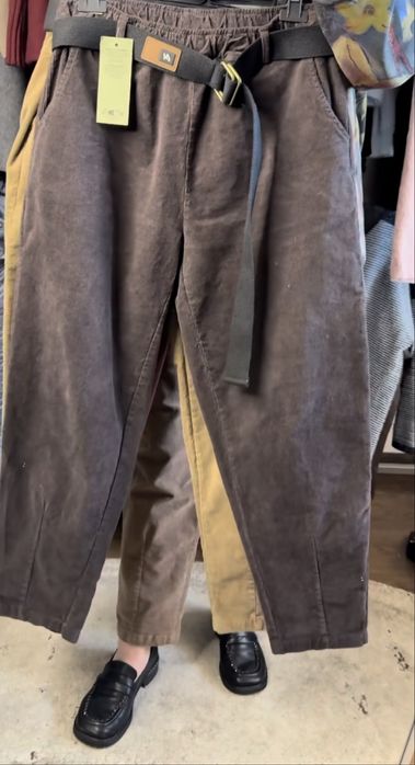 Вельветові штани mom Miss Bloom коричневі Італія розмір M